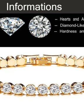 Timeless 15 Ct Brilliant Cut AAA CZ 18K Tennis Bracelet